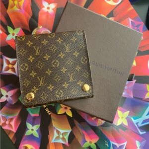 Louis Vuitton Monogram Jewelry Holding Case in Brown and Gold Hardware